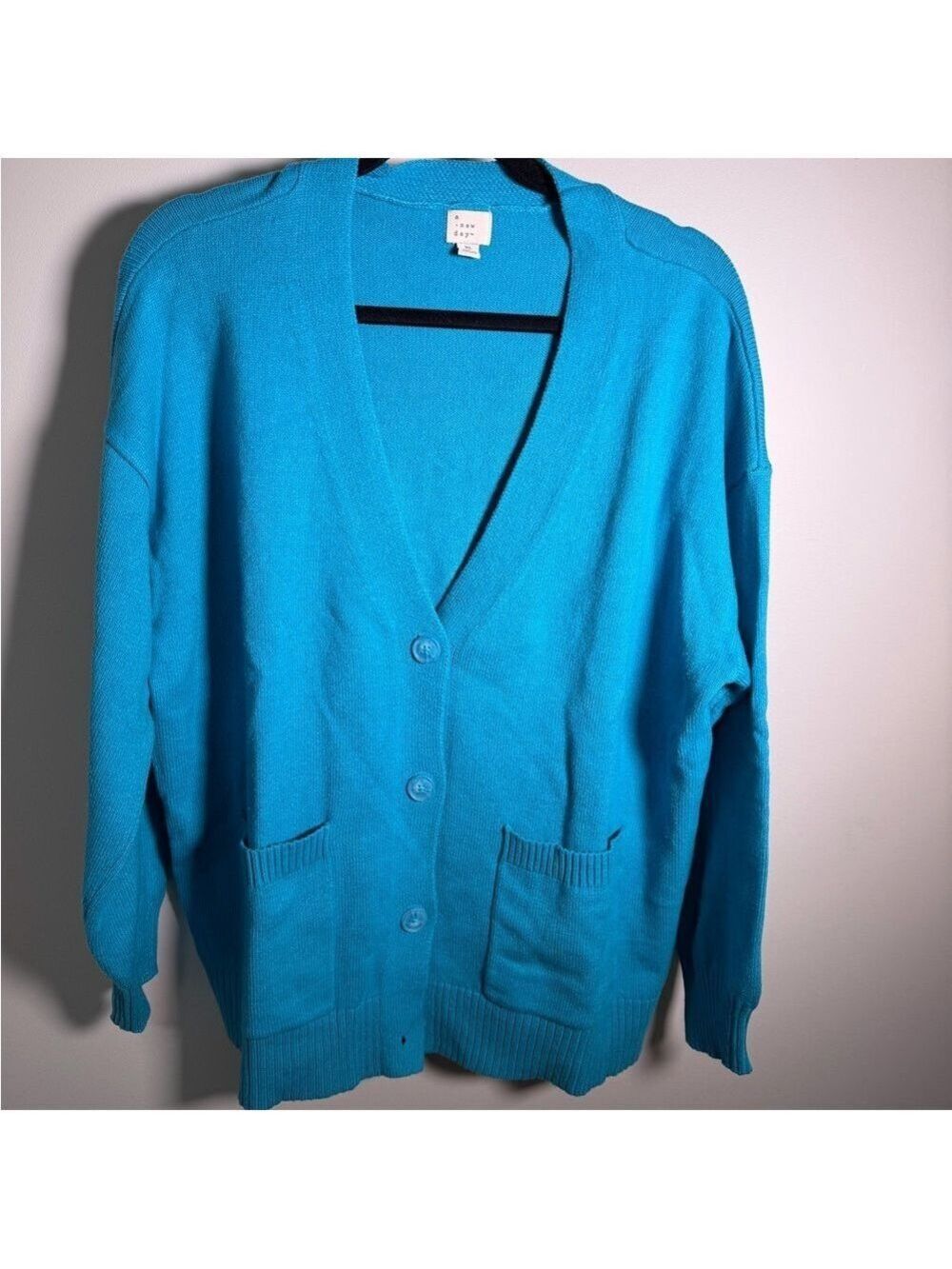 Bright Blue Cardigan Women XL